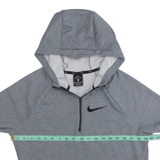 Nike Boys Grey Dri-FIT 1/2 Zip Pullover Hoodie XL 13-15 Years