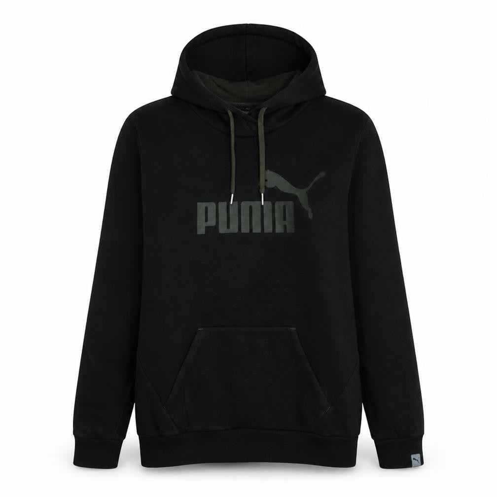 Puma Women Black Medium Pullover Hoodie with Logo Print