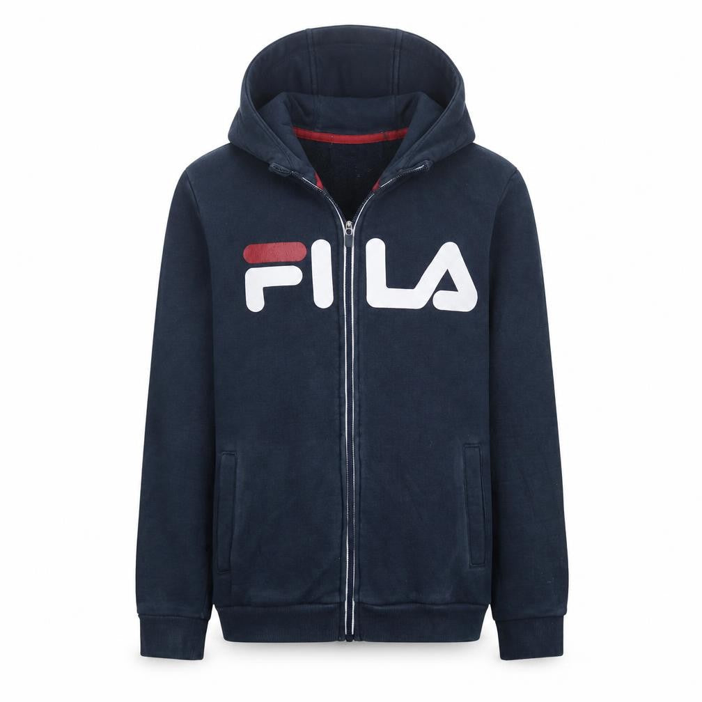Fila Boys Navy Blue Full Zip Hoodie 158-164cm Hooded Sweatshirt