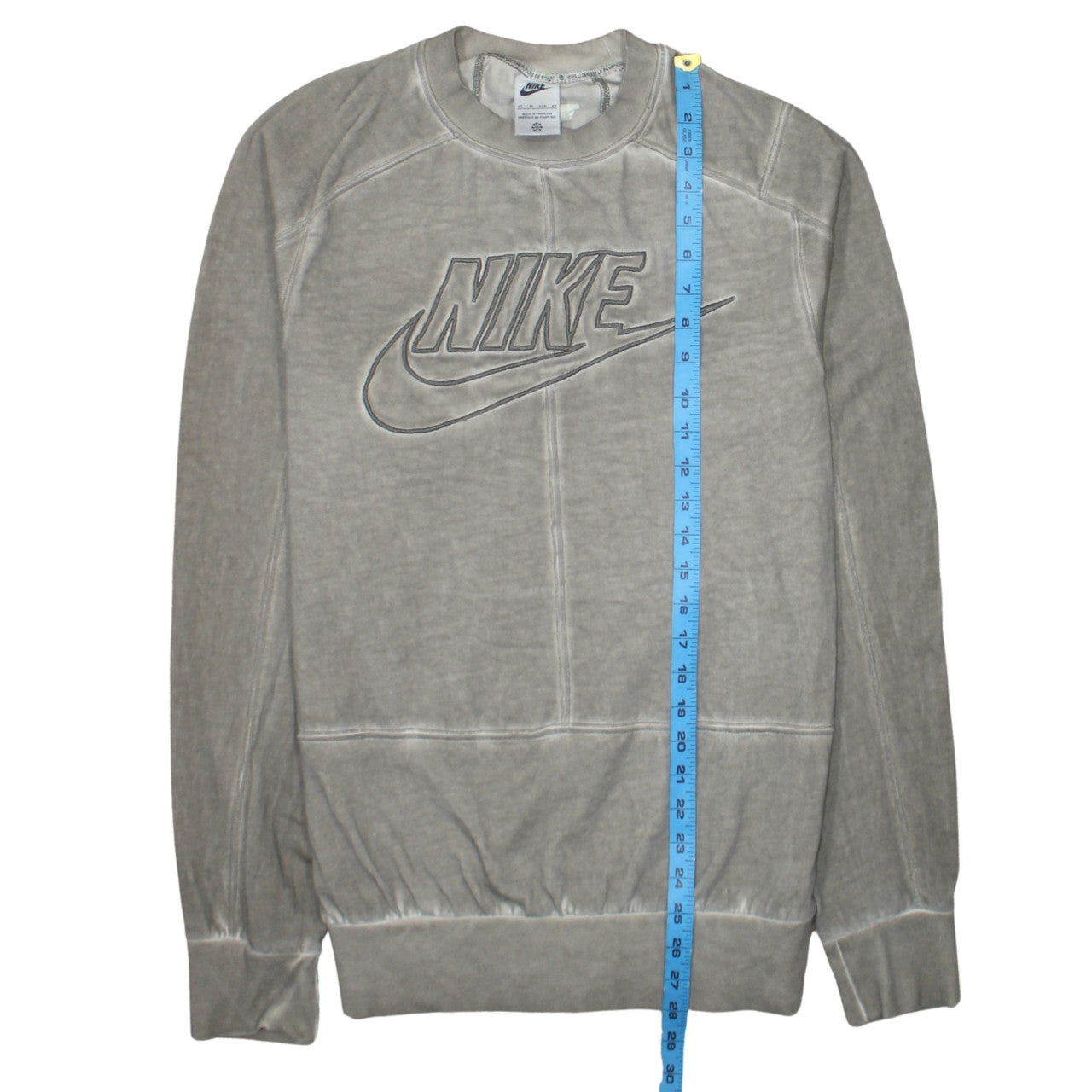 Nike Men's Beige Embroidered Logo Pullover Sweatshirt XS