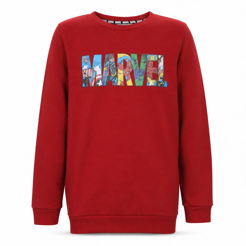 Marvel Boys Red Graphic Pullover Sweatshirt 14-15 Years Superhero Print