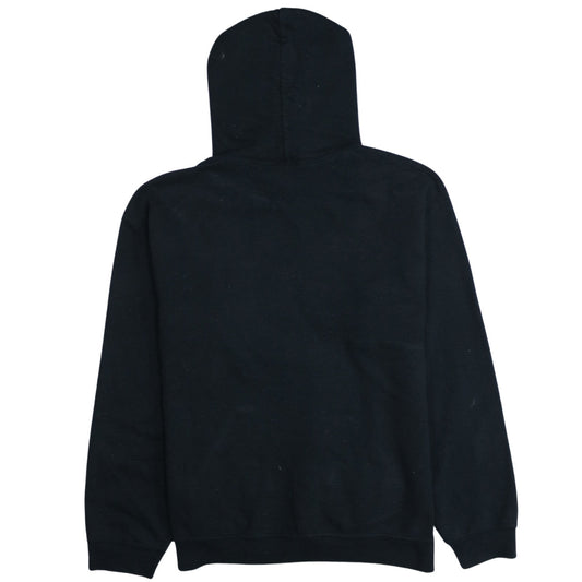 Late Club Black Pullover Hoodie Women S Embroidered Lips Design