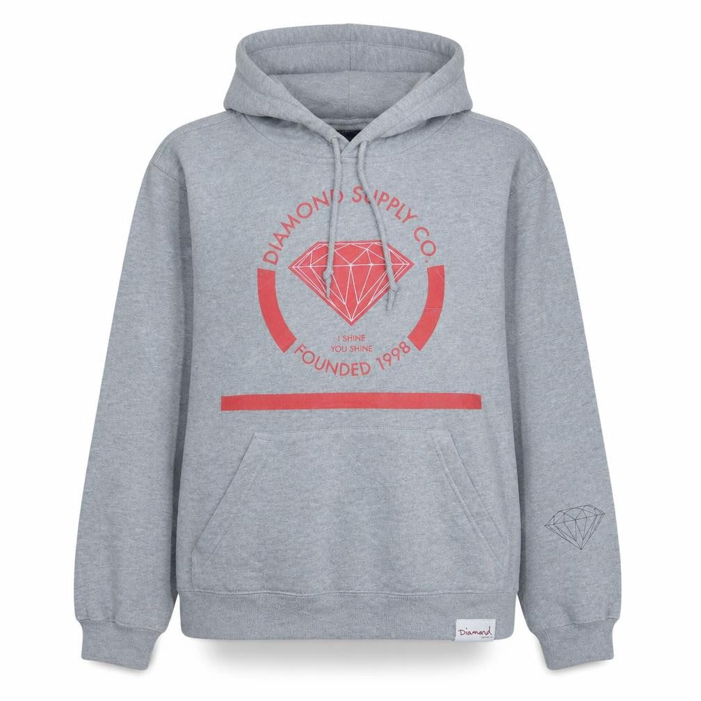 Diamond Supply Co Women's Grey Small Pullover Hoodie Sweatshirt