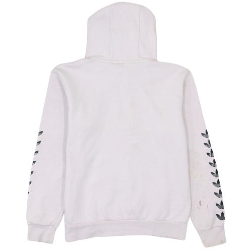 Adidas Womens Pink Hooded Pullover Sweatshirt Size XL Logo Print