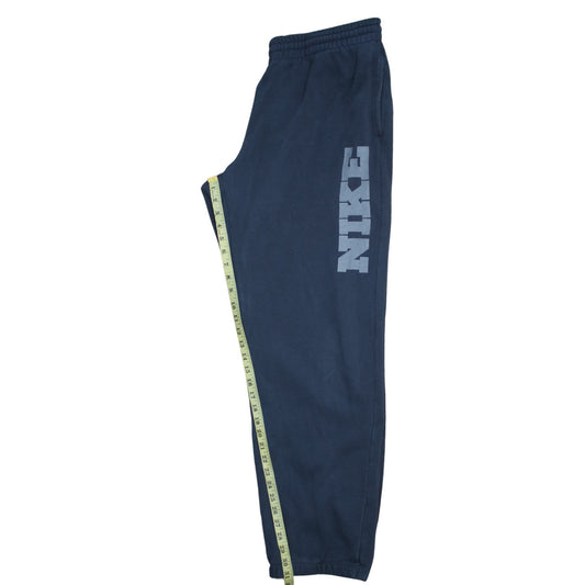 Nike Men's Blue L Fleece Sweatpants with Logo Tapered Fit