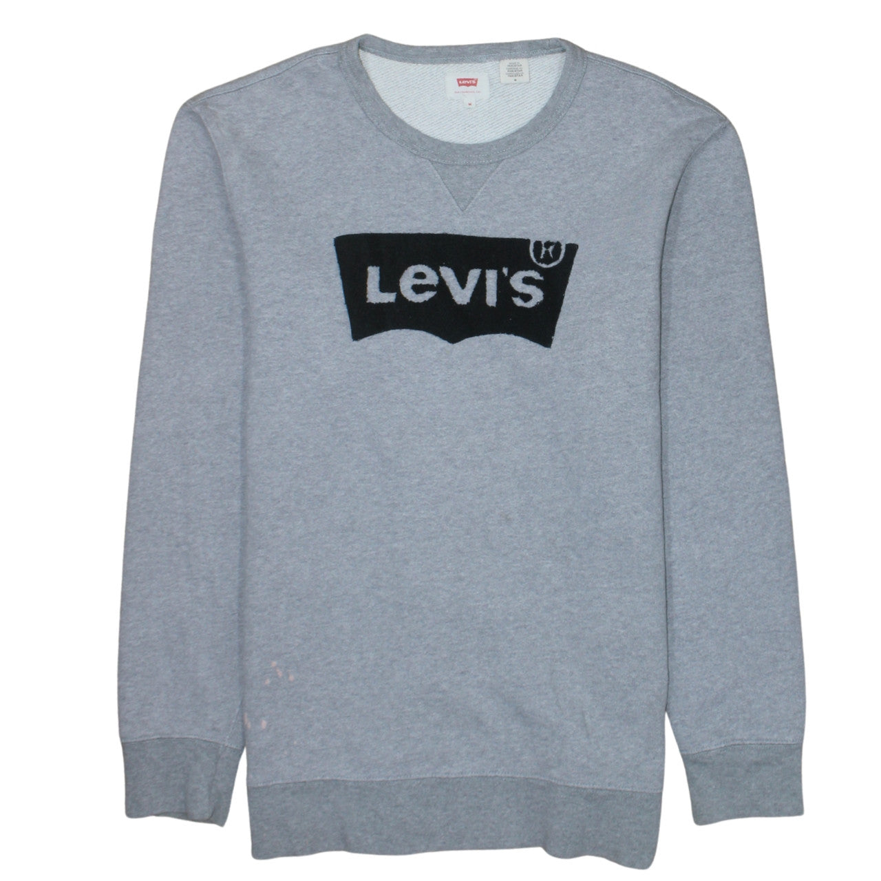 Levi's Mens Grey Logo Crew Neck Fleece Sweatshirt Size M