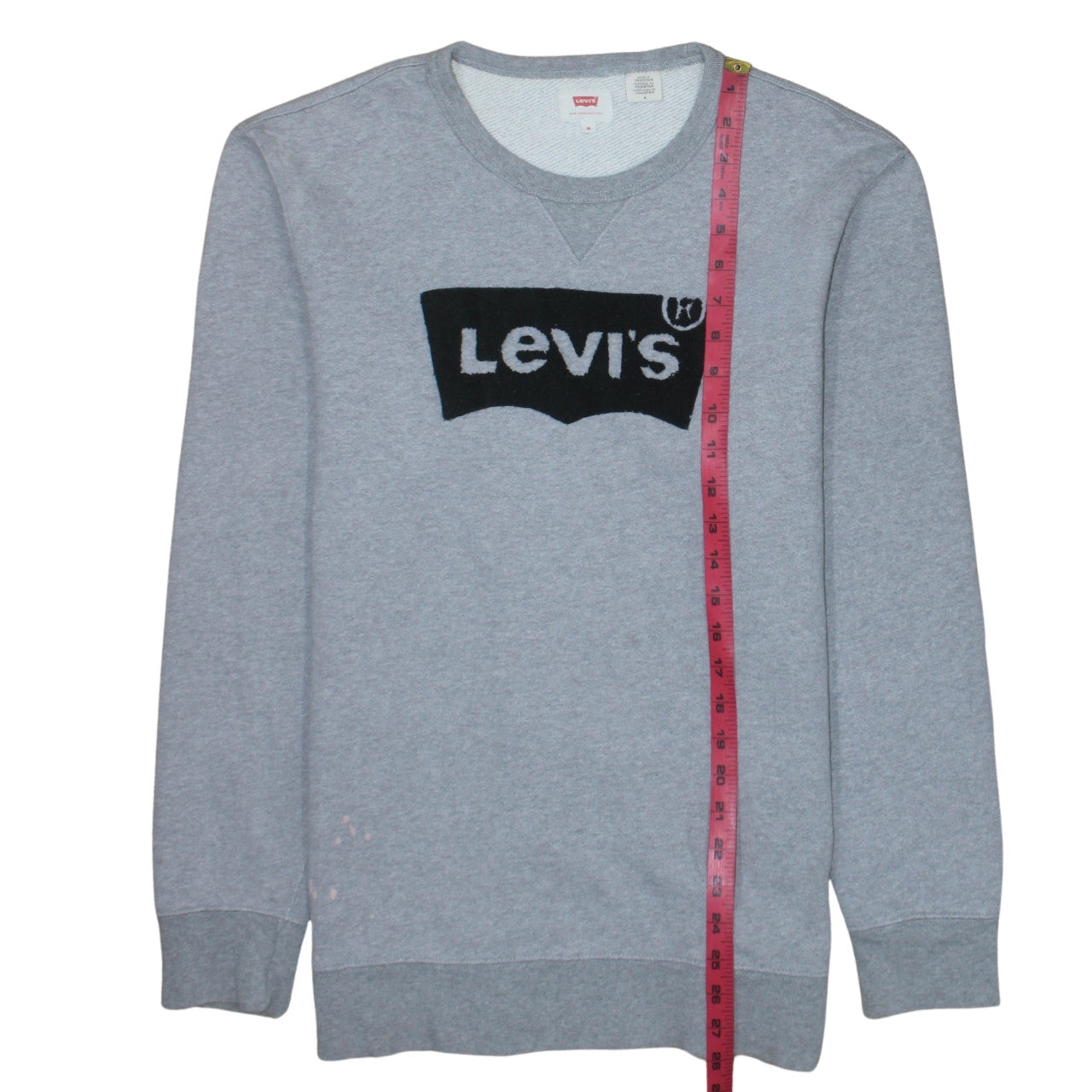 Levi's Mens Grey Logo Crew Neck Fleece Sweatshirt Size M