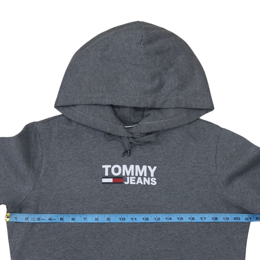 Tommy Jeans Women's Grey Medium Pullover Hoodie Cotton Blend