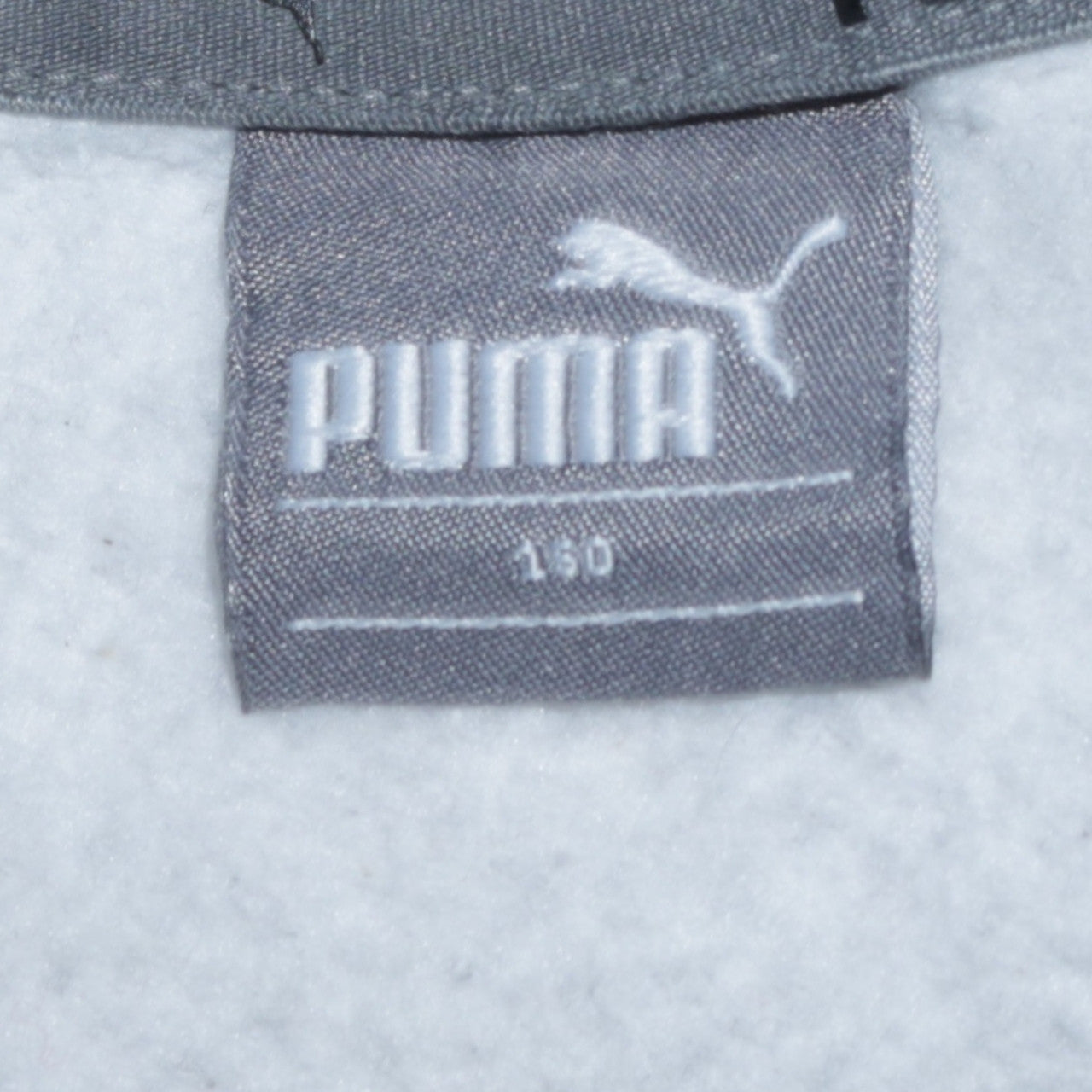 Puma Boys Grey Gold Logo Crew Neck Sweatshirt Size 158