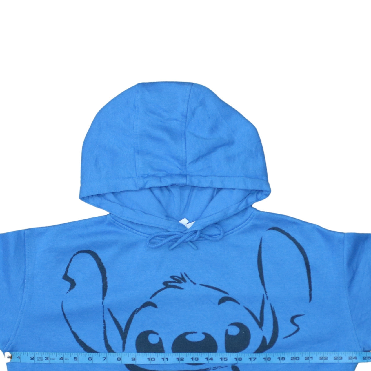 Disney Womens Blue Stitch Hoodie Size L 14/16 Pullover Primark Cares