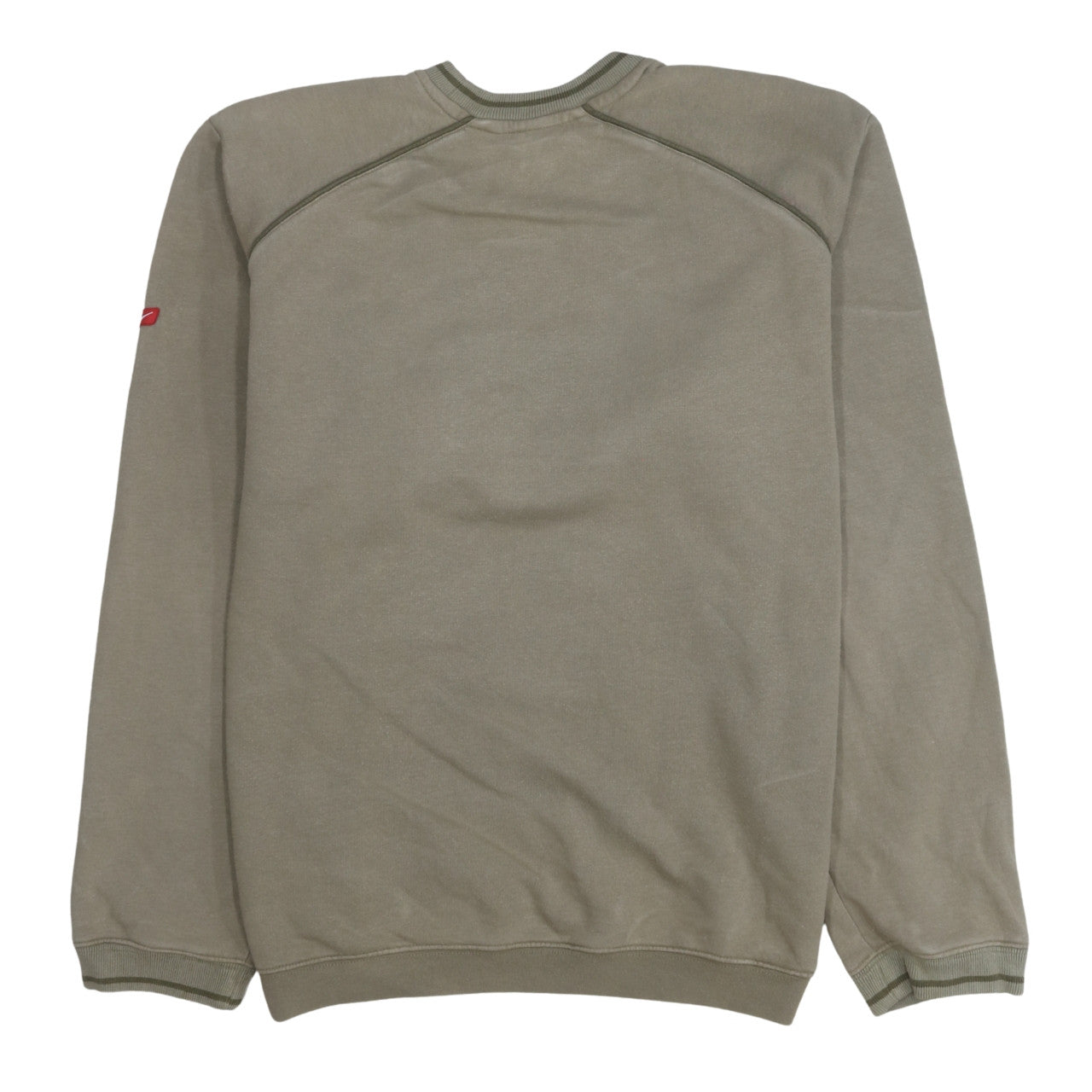Nike Men's Beige Logo Crew Neck Fleece Sweatshirt Size L