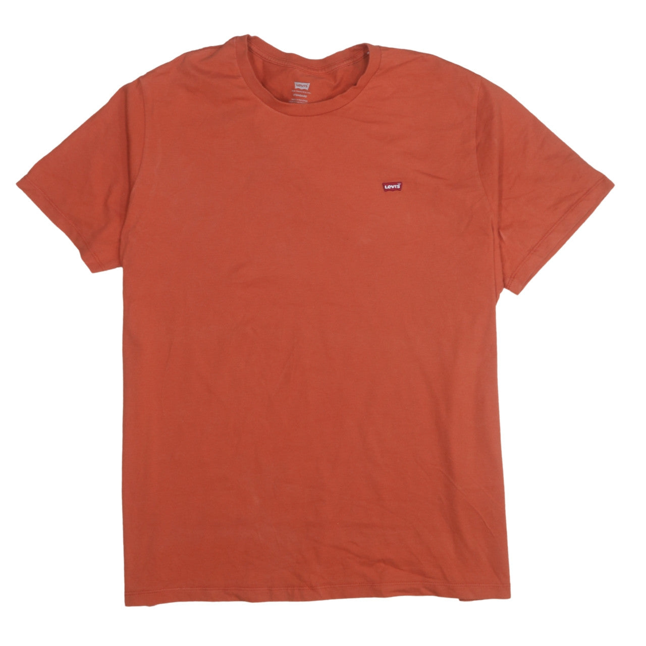 Levi's Men's Orange XL Crew Neck Cotton T-Shirt