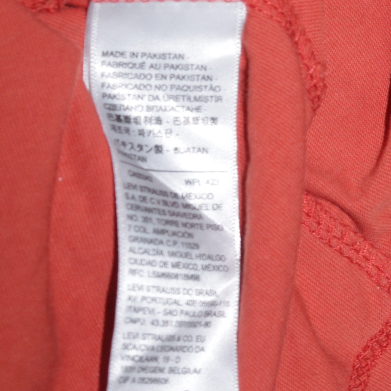 Levi's Men's Orange XL Crew Neck Cotton T-Shirt