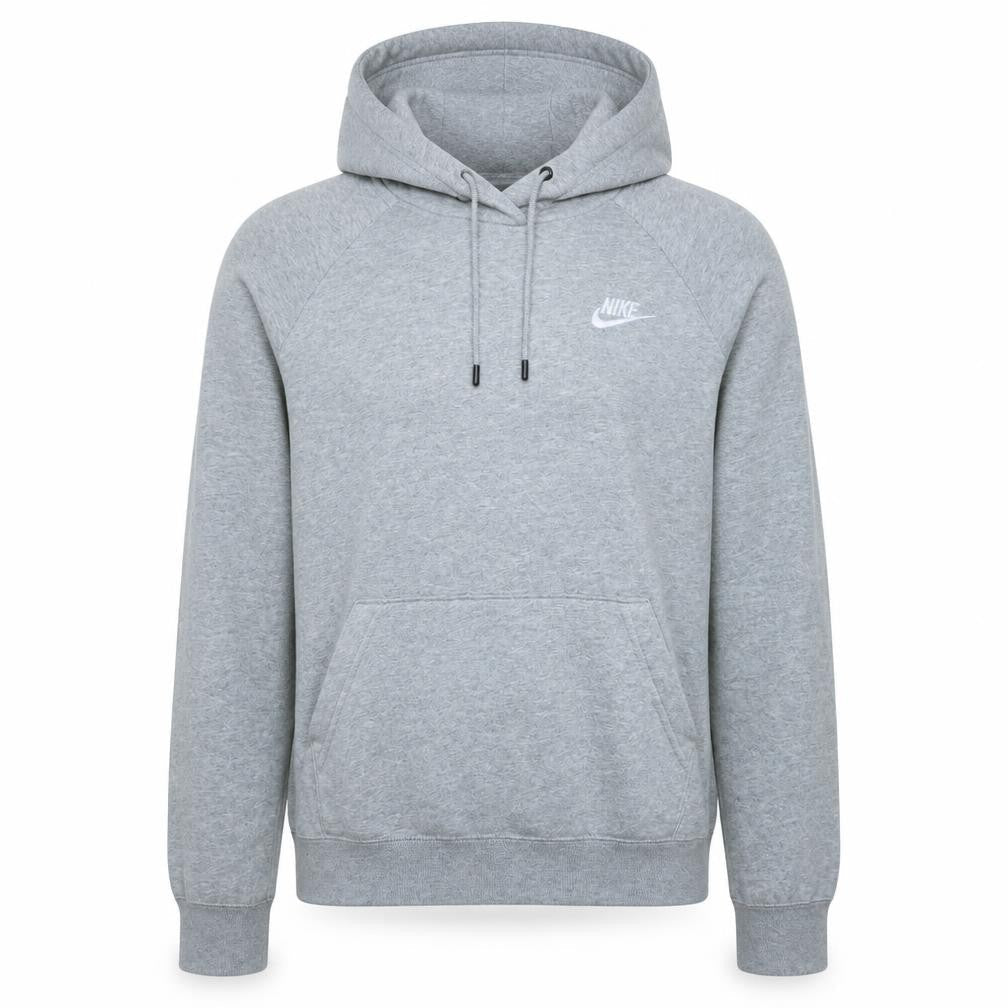 Nike Mens Grey Pullover Hoodie Medium Fleece Sweatshirt
