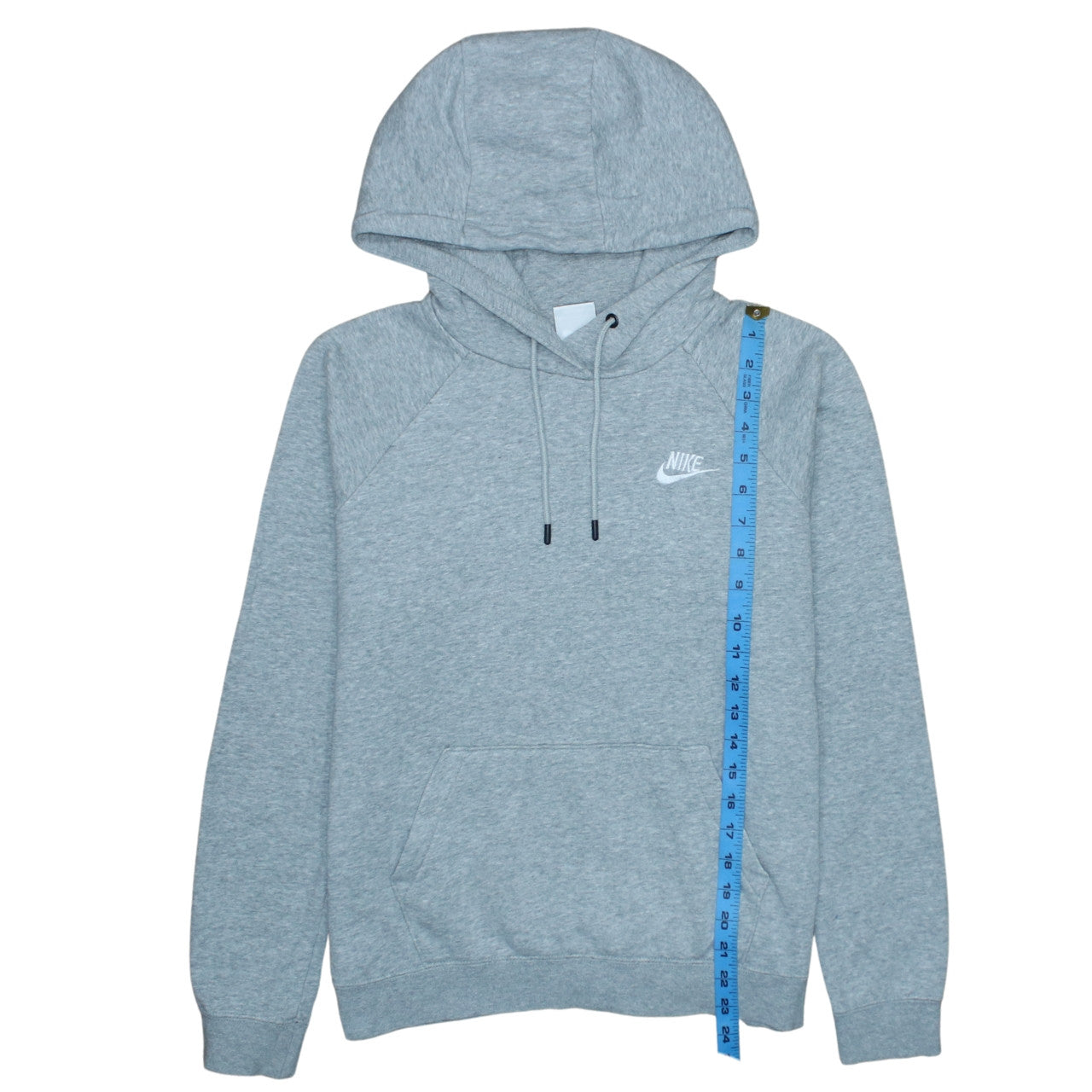 Nike Mens Grey Pullover Hoodie Medium Fleece Sweatshirt