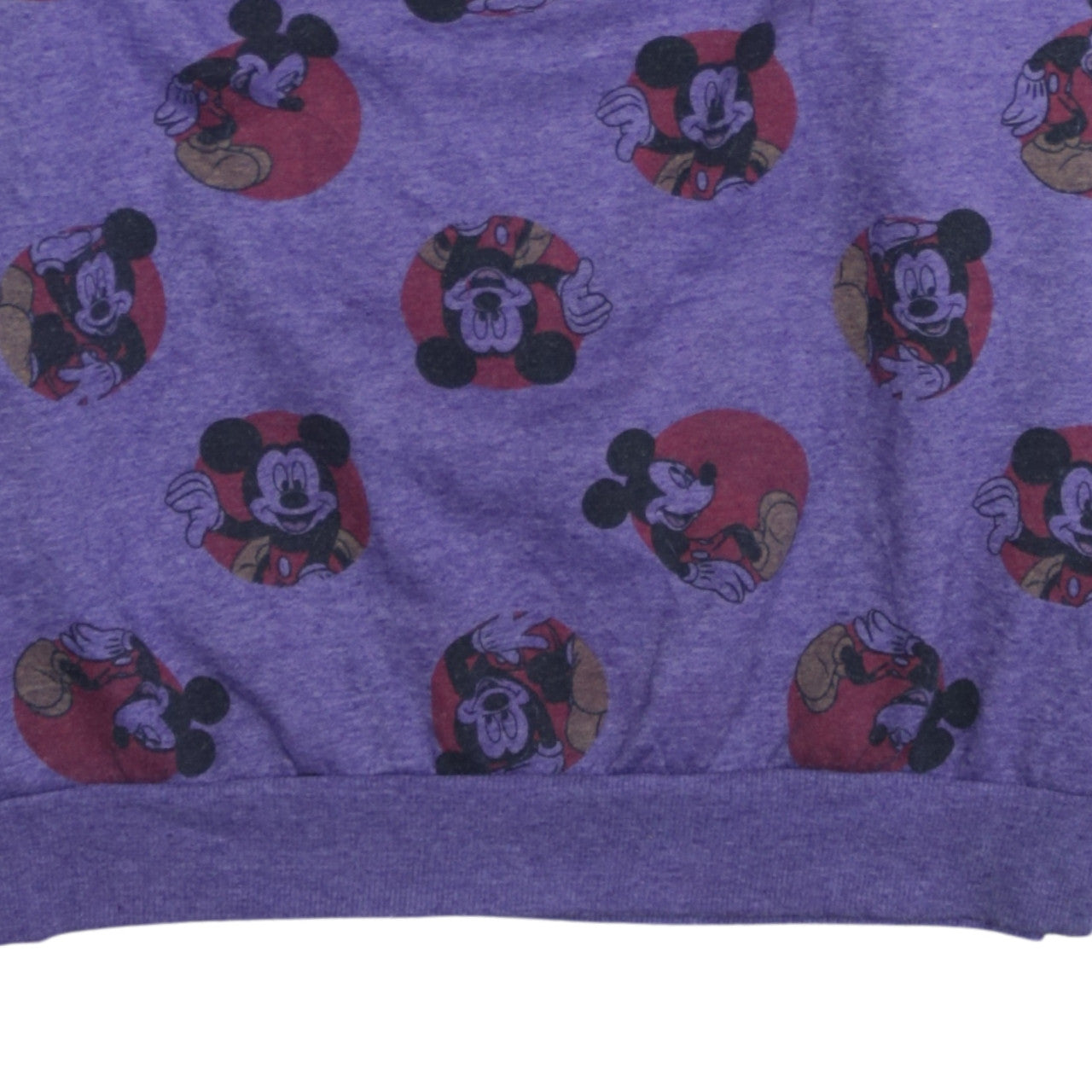 Disney Womens Purple Mickey Mouse Pullover Sweatshirt L
