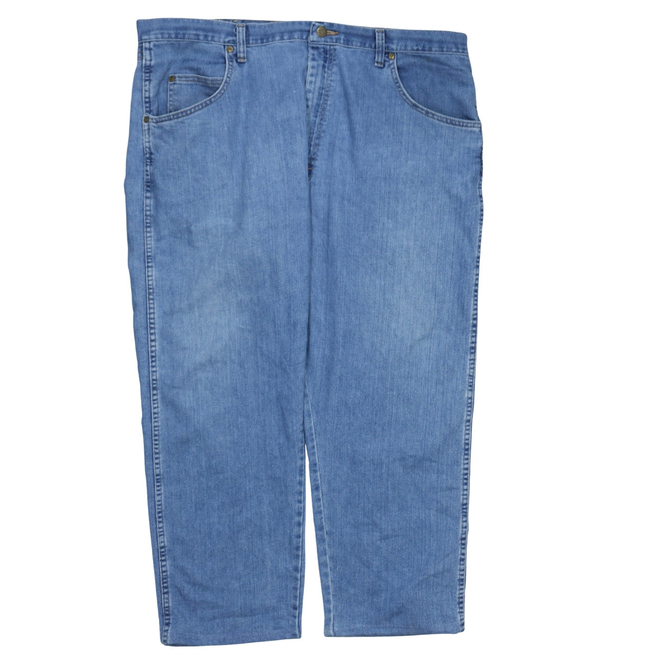 Wrangler Men's Blue 42x30 Straight Jeans Denim 5-Pocket Classic Fit