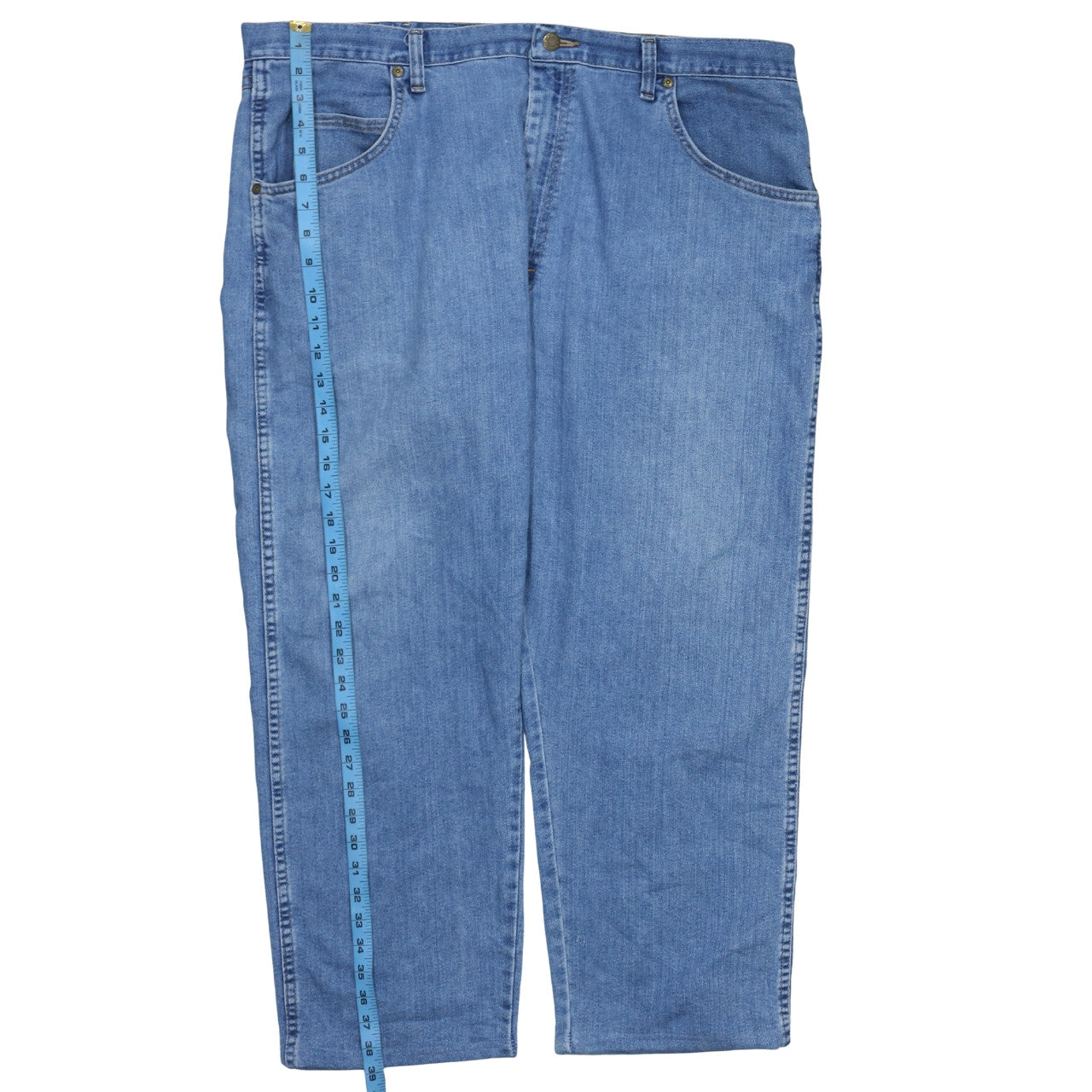 Wrangler Men's Blue 42x30 Straight Jeans Denim 5-Pocket Classic Fit