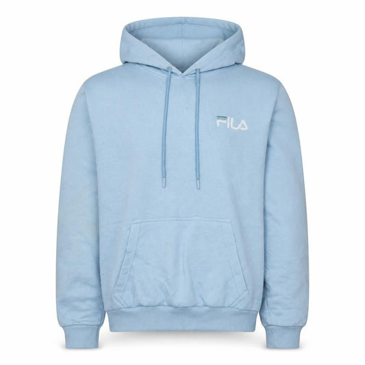 Fila Men's Blue Pullover Hoodie L Embroidered Logo Sweatshirt