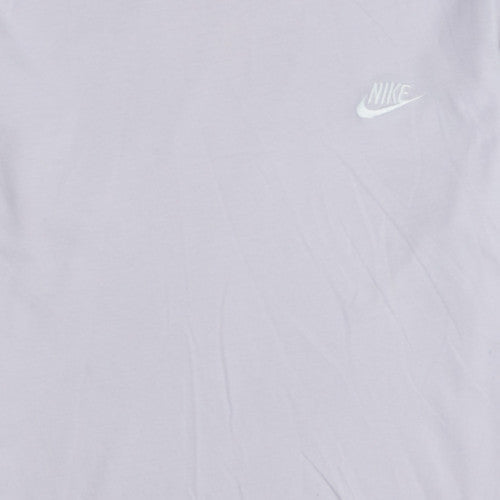 Nike Men's White Small Crew Neck Cotton Sports T-Shirt