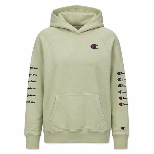 Champion Women's Beige Pullover Hoodie X-Small Logo Print