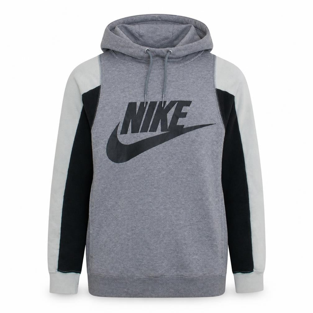 Nike Men's Grey Pullover Hoodie Small Logo Graphic Fleece