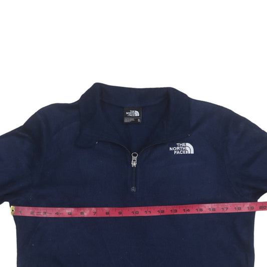 The North Face Boys Blue Fleece Sweatshirt XL 1/4 Zip Pullover Outdoor Warm