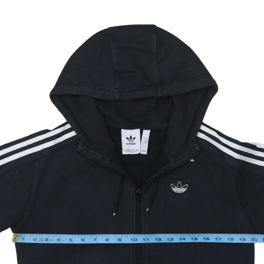 Adidas Men’s Black Full Zip Hoodie S Sports Fleece Sweatshirt