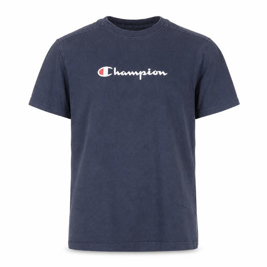 Champion Boys Blue 13 Years Crew Neck Short Sleeve Cotton Logo T-Shirt