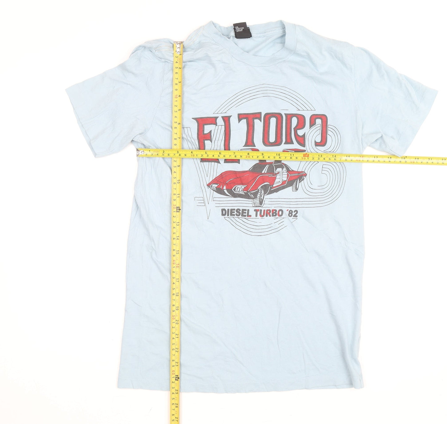 Diesel Men's Blue El Toro Graphic Car T-Shirt Size L