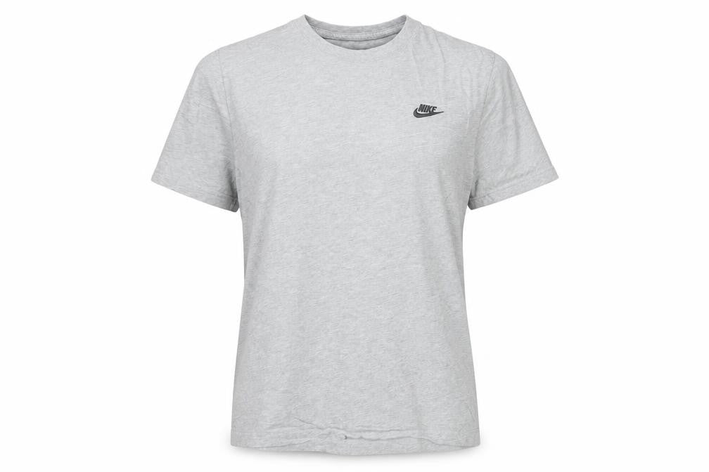 Nike Women's Grey Cotton Crew Neck Short Sleeve T-Shirt M
