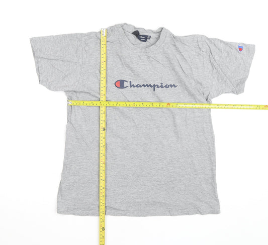 Champion Boys Grey Crew Neck Short Sleeve Sports T-Shirt Size 13 Years