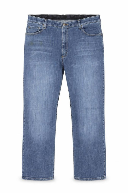 Wrangler Men's Blue Relaxed Fit Straight Denim Jeans 40W 29L
