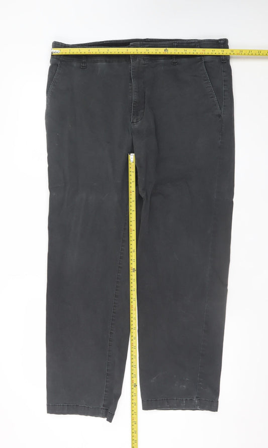 Lee Men's Black X-Treme Comfort Khaki Chino Trousers 40x30