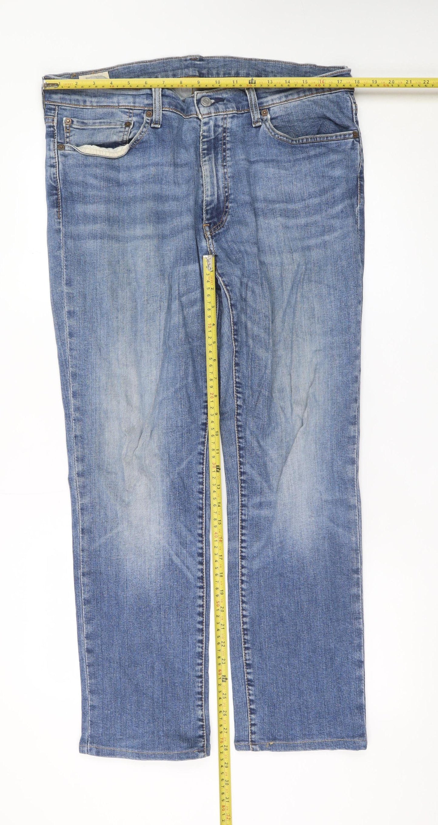 Levi's Premium Men's Blue 511 Straight Jeans W36 L32 Regular Fit Denim