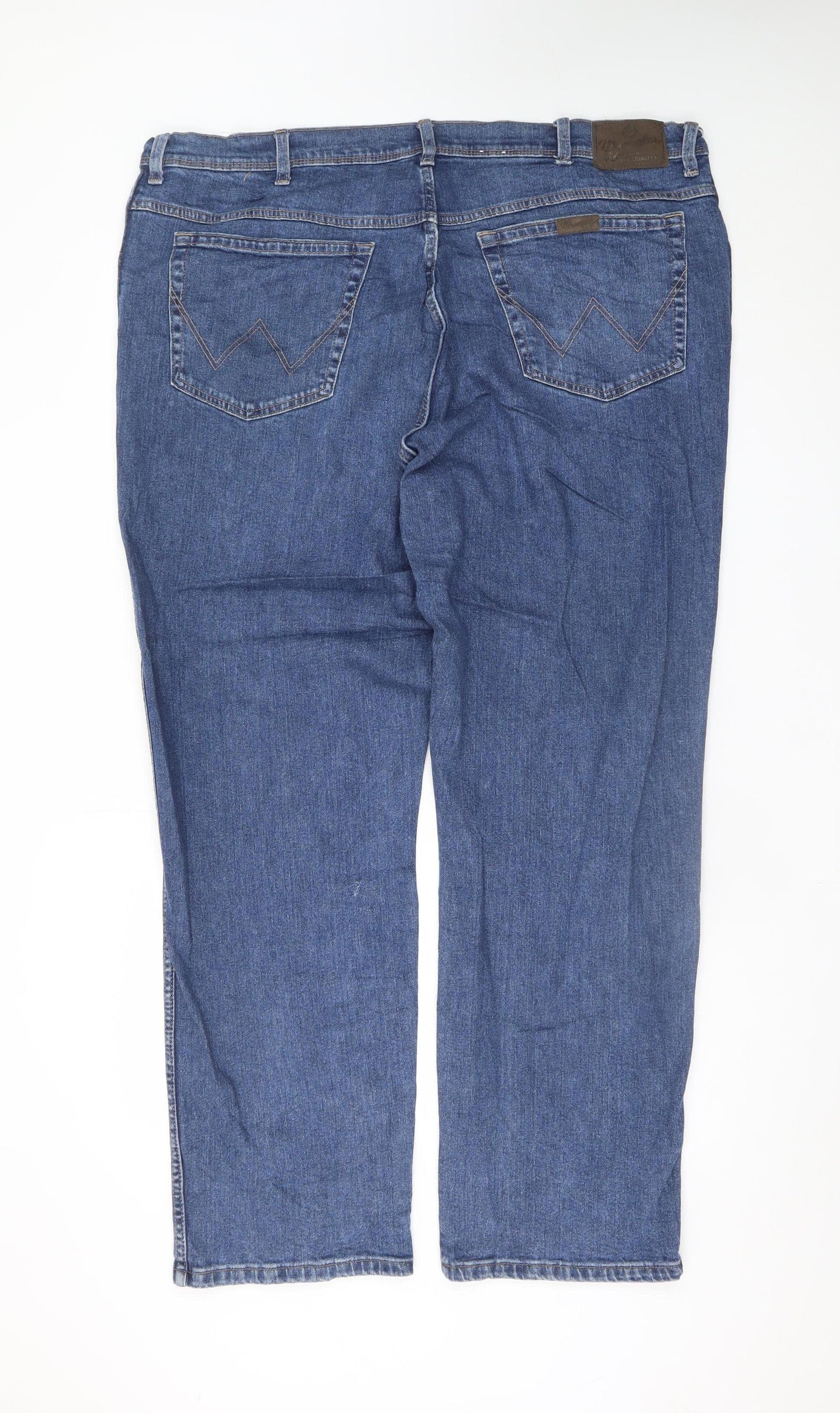 Wrangler Men's Blue Straight Regular Fit Jeans W44 L32