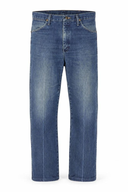 Wrangler Men's Blue 34x32 Straight Leg Regular Fit Denim Jeans
