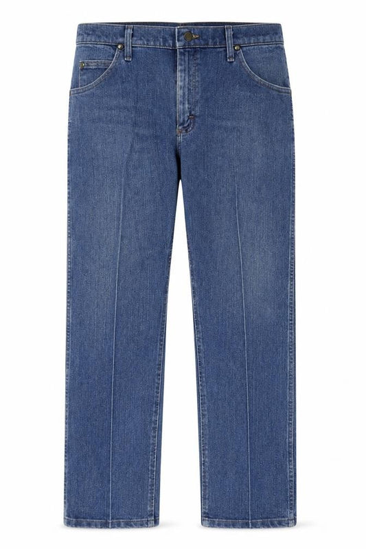 Wrangler Men's Blue Denim Straight Jeans 35x30 Classic Fit