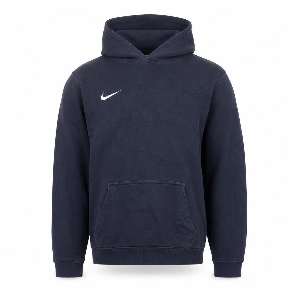 Nike Mens Blue Pullover Hoodie M Fleece Logo Sportswear