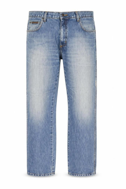 Wrangler Men Blue Vintage Straight Denim Jeans 35W 32L Cotton
