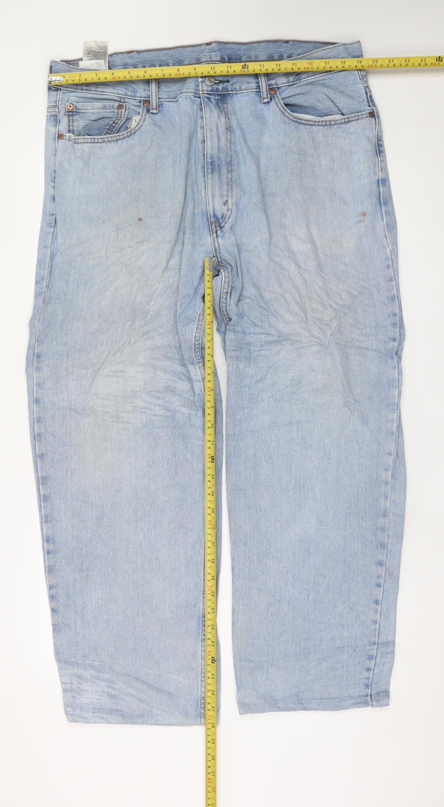 Levi's Women's Blue 16 Plus Straight Fit Mid Rise Jeans