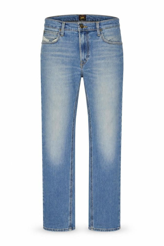 Lee Men's Blue Daren Zip Fly Straight Denim Jeans W32 L34