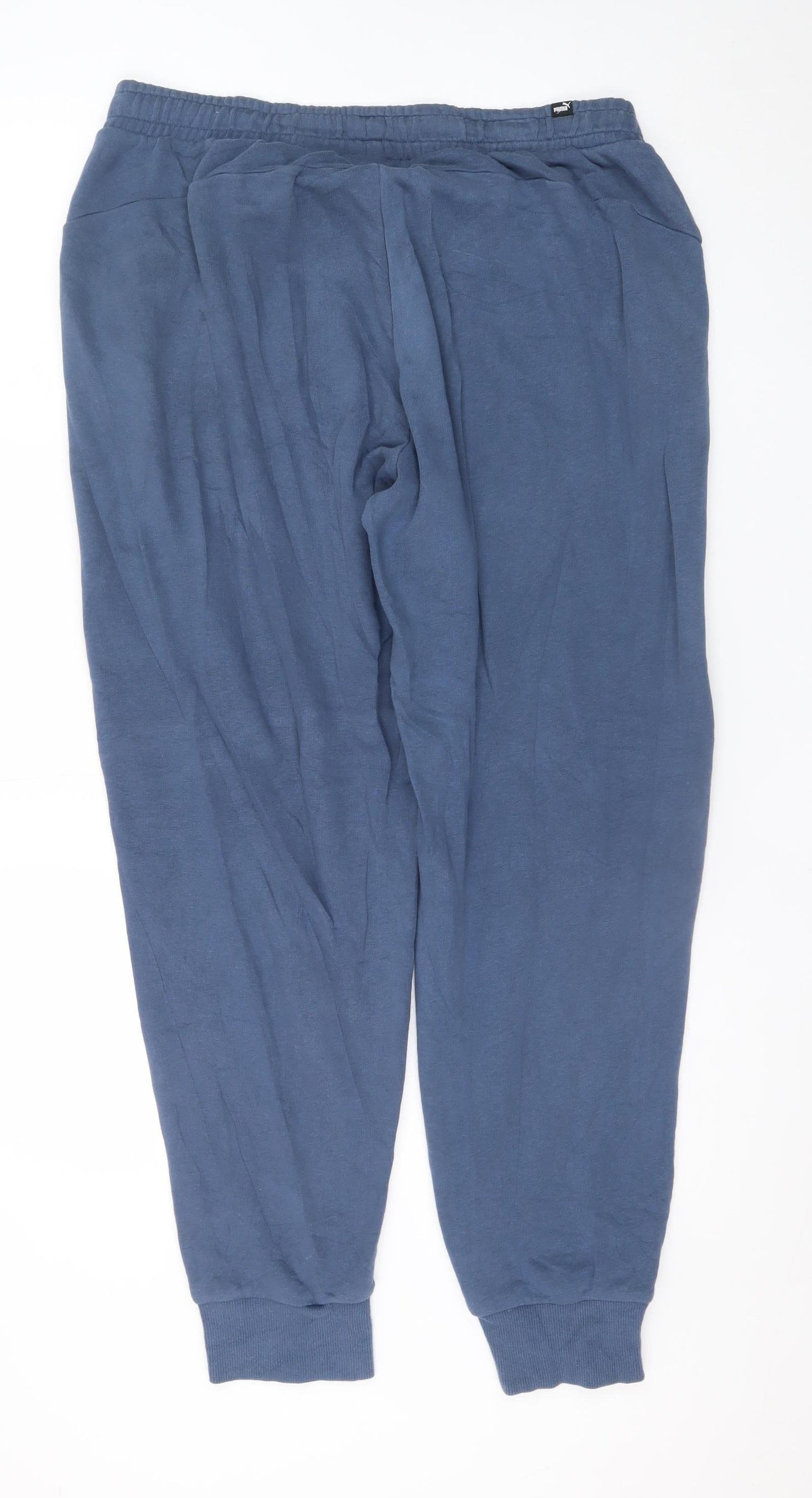 Puma Mens Blue XL Jogger Sweatpants with Logo Print