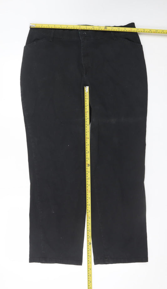 Lee Relaxed Fit Black Straight Jeans Men’s Size 16
