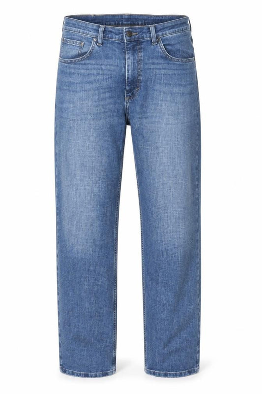 Wrangler Men's Blue 34x34 Relaxed Straight Denim Jeans