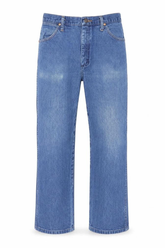 Wrangler Men's Blue Denim Straight Jeans 35x30 Regular Fit