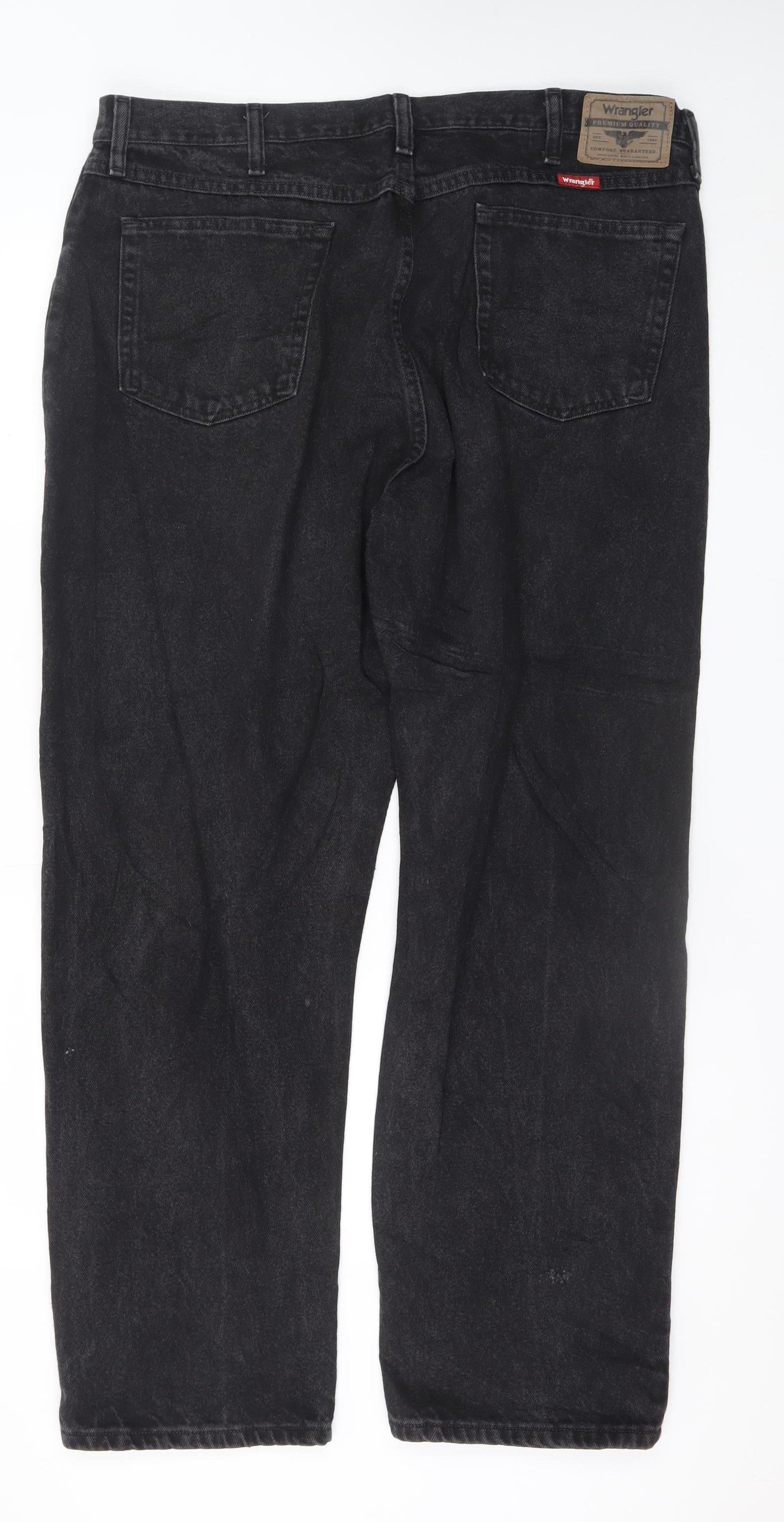 Wrangler Men's Black 40x30 Relaxed Fit Straight Leg Jeans