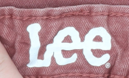 Lee Women’s Red Straight Leg Jeans Size 13 Slim Cotton Denim