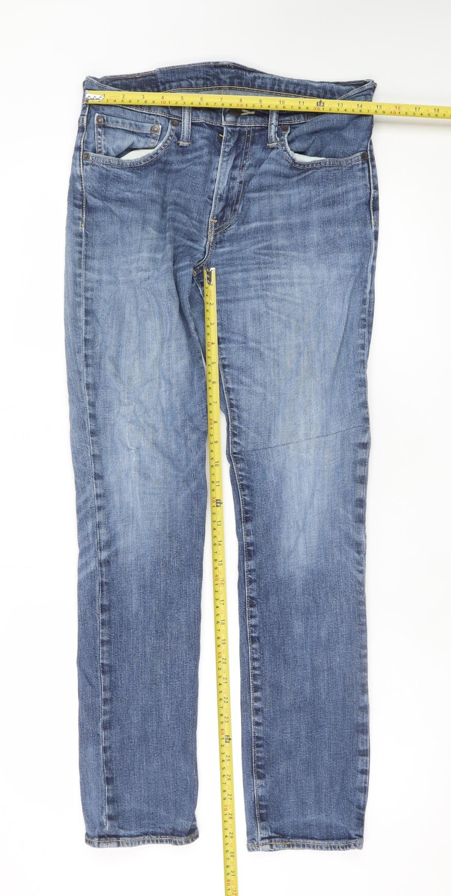 Levi's Men's Blue Straight Leg Denim Jeans W31 L32 Regular Fit