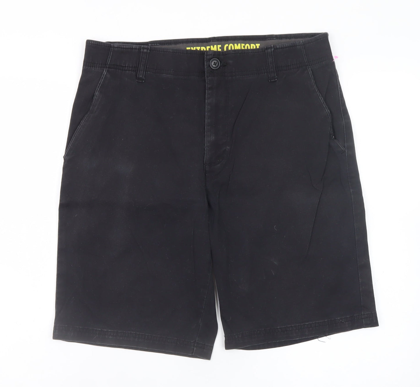 Lee Men's Black Chino Shorts Size 33 Regular Fit Stretch Cotton